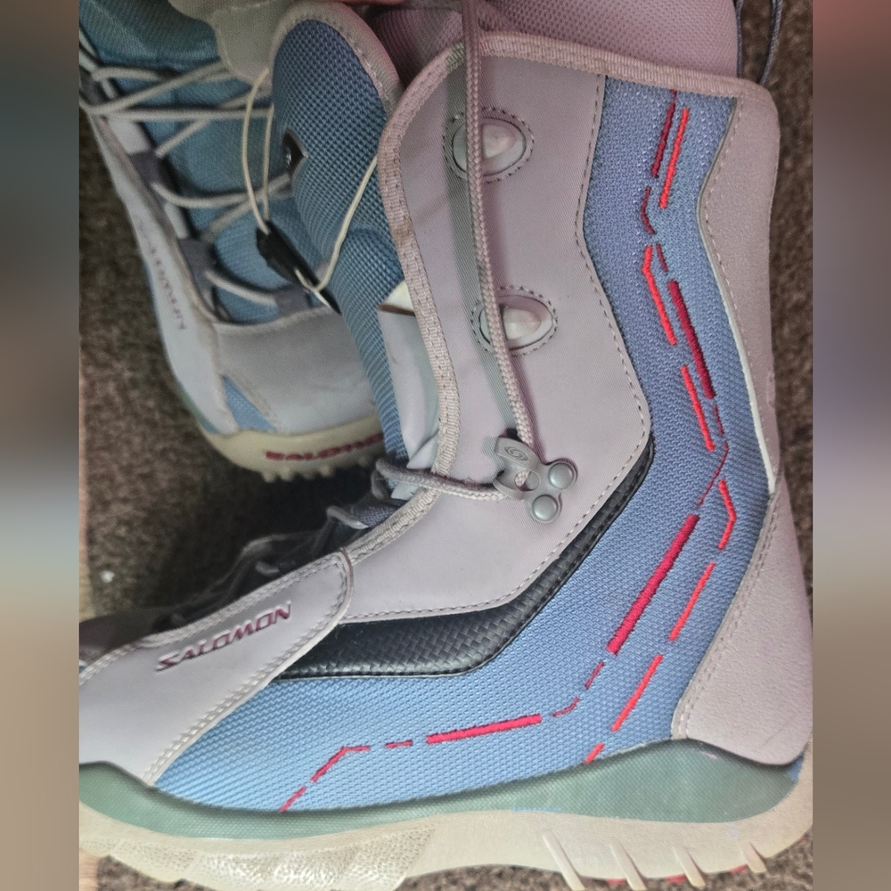 HOST PICK! 🎉🎊 Salomon Vigil Blue & Gray Snowboard Boots Sz7.5 - Picture 7 of 9